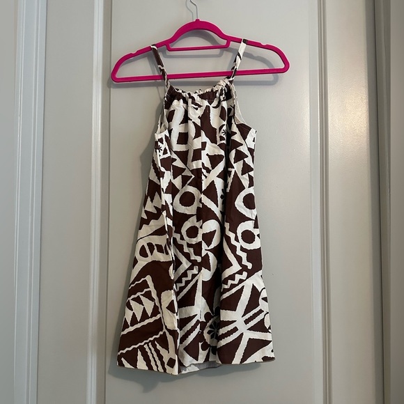BDG Eva Tie-Front Ruched Strap Trapeze Mini Dress - Picture 6 of 8